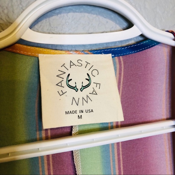 Pink Lily Beach Party Life Rainbow Striped Kimono - Picture 5 of 7